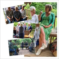 High Ham Book Group gathering in Millennium Wood June ‘23