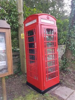 High Ham’s  telephone kiosk newly renovated May 1st 2021