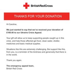 Ukraine Fund – message from Caroline Dickens