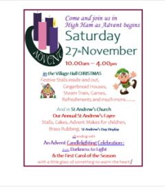27th NOVEMBER St Andrew’s and Christmas Fair