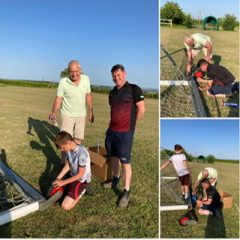 Volunteers at work in Playing Field