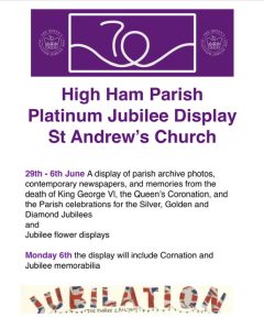 Jubilee Display 29th May – June 6th