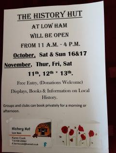 History Hut – October Open Days