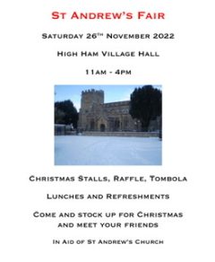 ST ANDREW’S FAIR 26th November