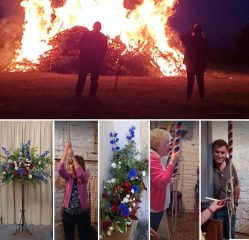 Platinum Jubilee St Andrew’s bellringers, church flowers and bonfire