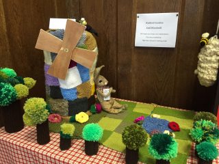 Garden knitted by the school children and some helpers!